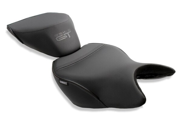 Sargent's World Sport Motorcycle Seat for the Suzuki GSX-S 1000 front only Performance Plus with DTX all black.
